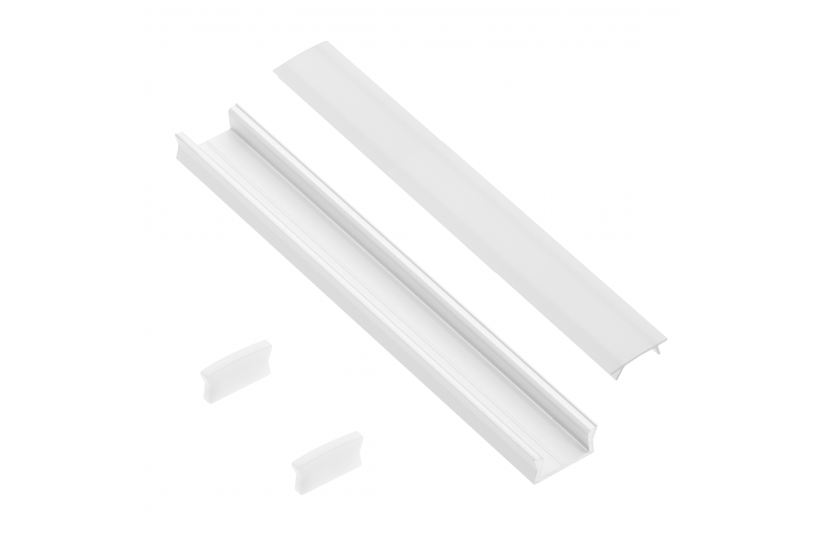 Set GLAX surface-mounted MINI (profile, plugs, diffuser, holders), white