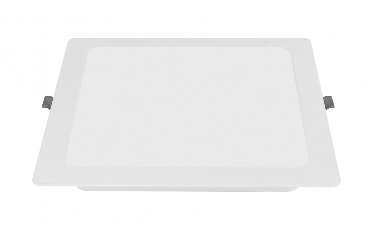 G-TECH LED luminaire FABRO, 18 W, 1800 lm, 4000K, AC220-240V, IP40, recessed, square, white