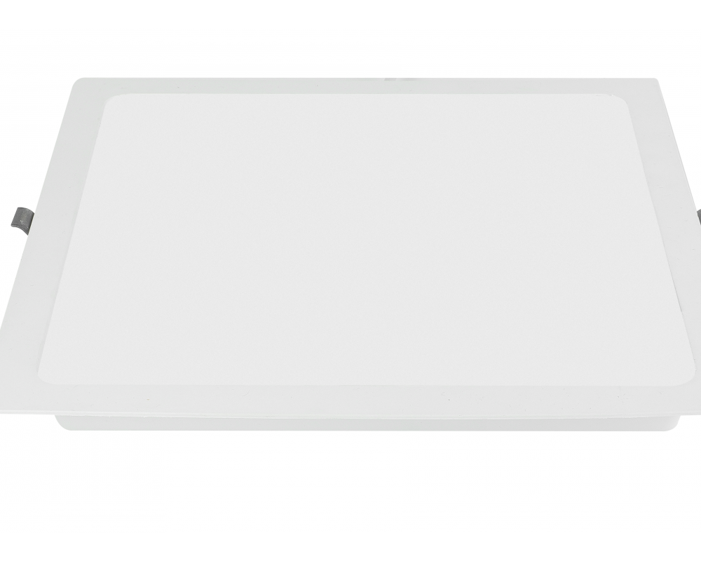 G-TECH LED luminaire FABRO, 24 W, 2400 lm, 4000K, AC220-240V, IP40, recessed, square, white