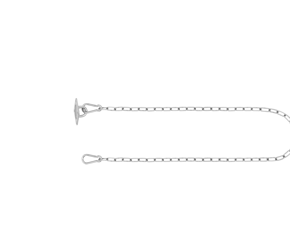 Chain with carabiner, steel, 1m