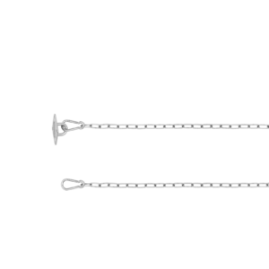 Chain with carabiner, steel, 1m