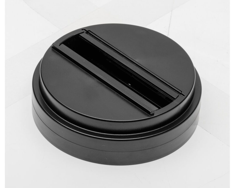 Base for surface mounting for 3-phase adapter, black