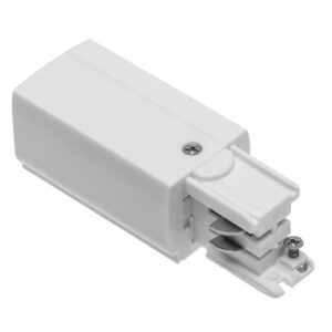 Power supply plug for 3-phase track, right, white
