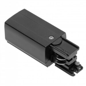 Power supply plug for 3-phase track, right, black