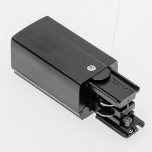 Universal plug for 3-phase track, black
