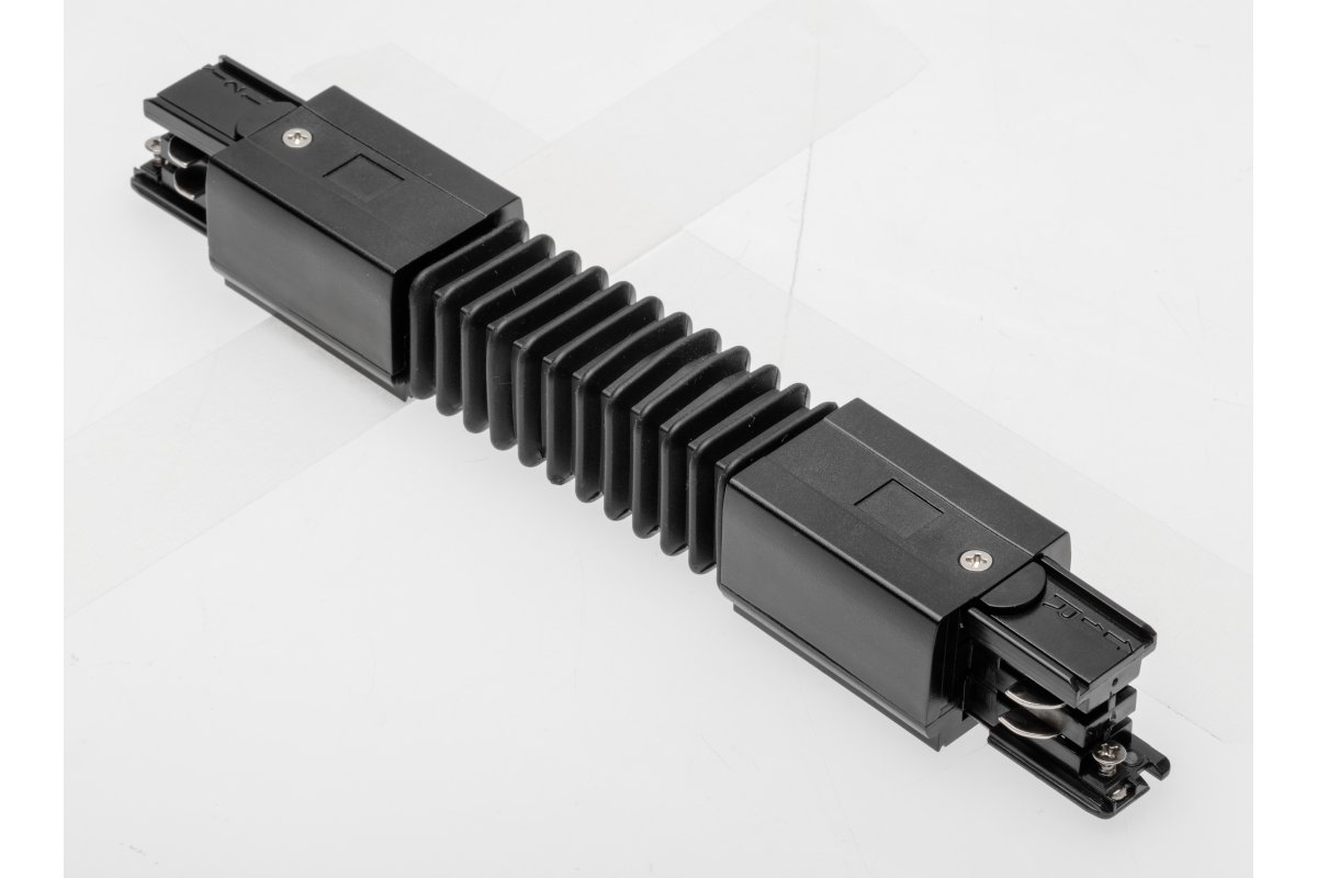 Electrical connector for 3-phase track, black