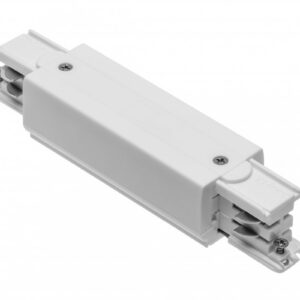 Electrical connector with power supply for 3-phase track, white