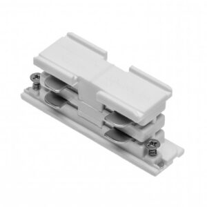 Electrical connector with power supply for 3-phase track, white