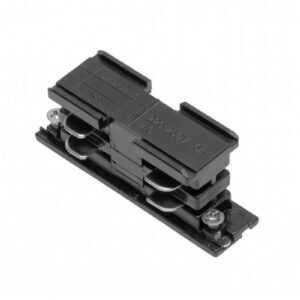 Electrical connector with power supply for 3-phase track, black