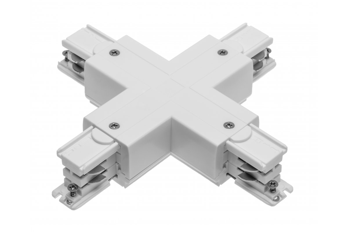 Connector X for 3-phase track, white