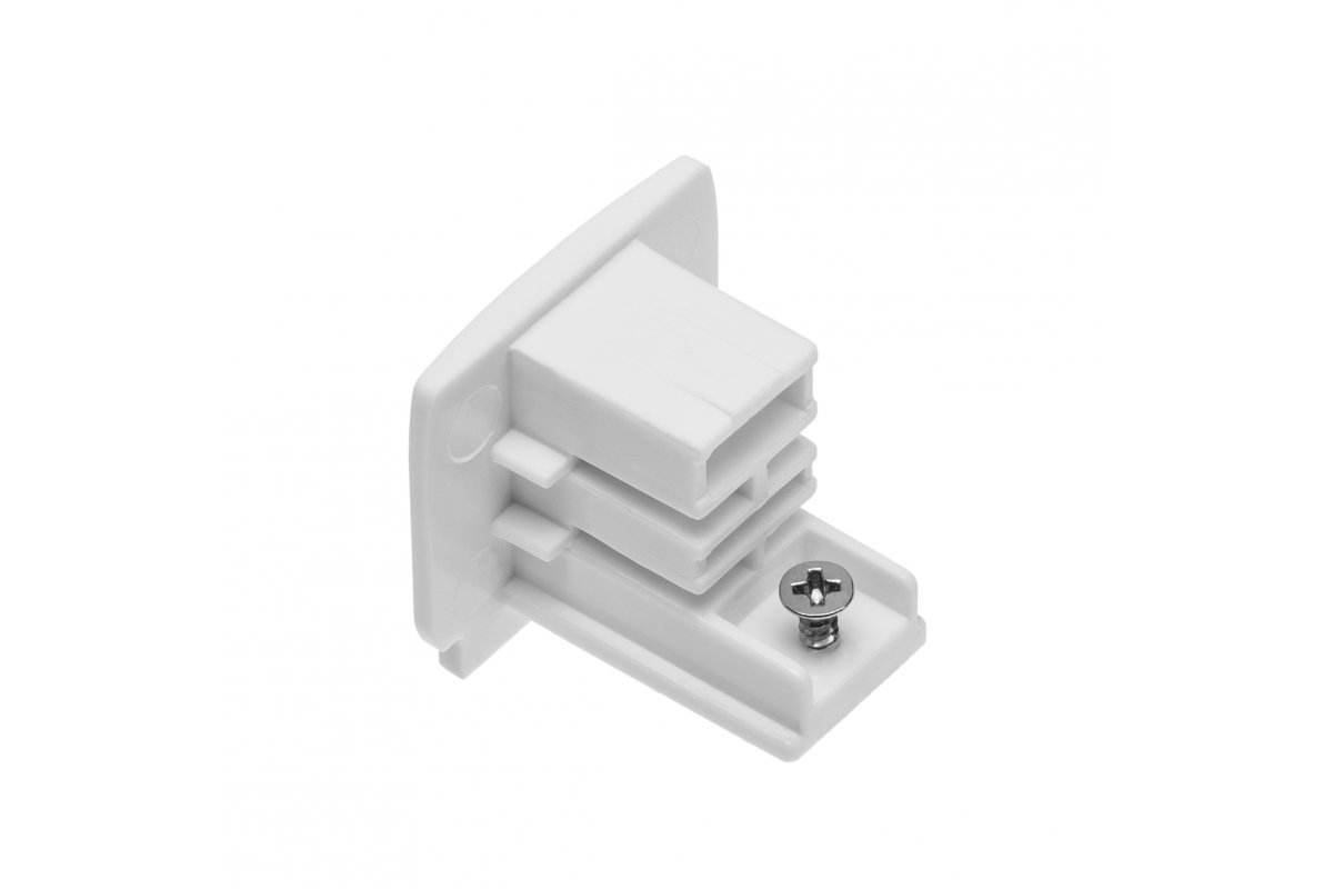 Electrical connector for 3-phase track, white