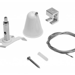 Suspension mounting kit for 3-phase track, cable 1.5 m, Easy mounting, white