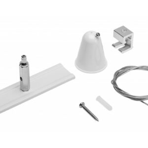 Ceiling mounting kit for 3-phase track, cable 1.5 m, mounting 120 mm, white