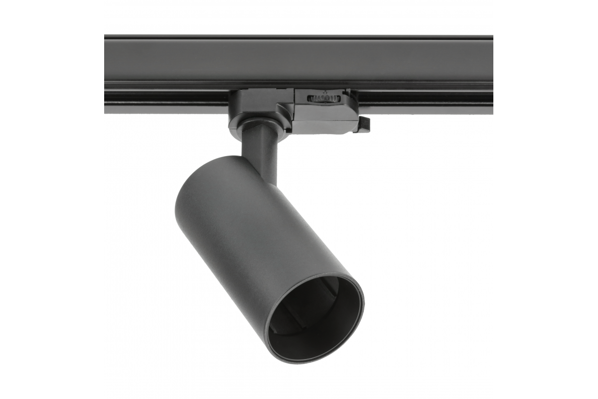 Track luminaire LIMA, GU10, max. 20 W, AC220-240V, IP20, round, black