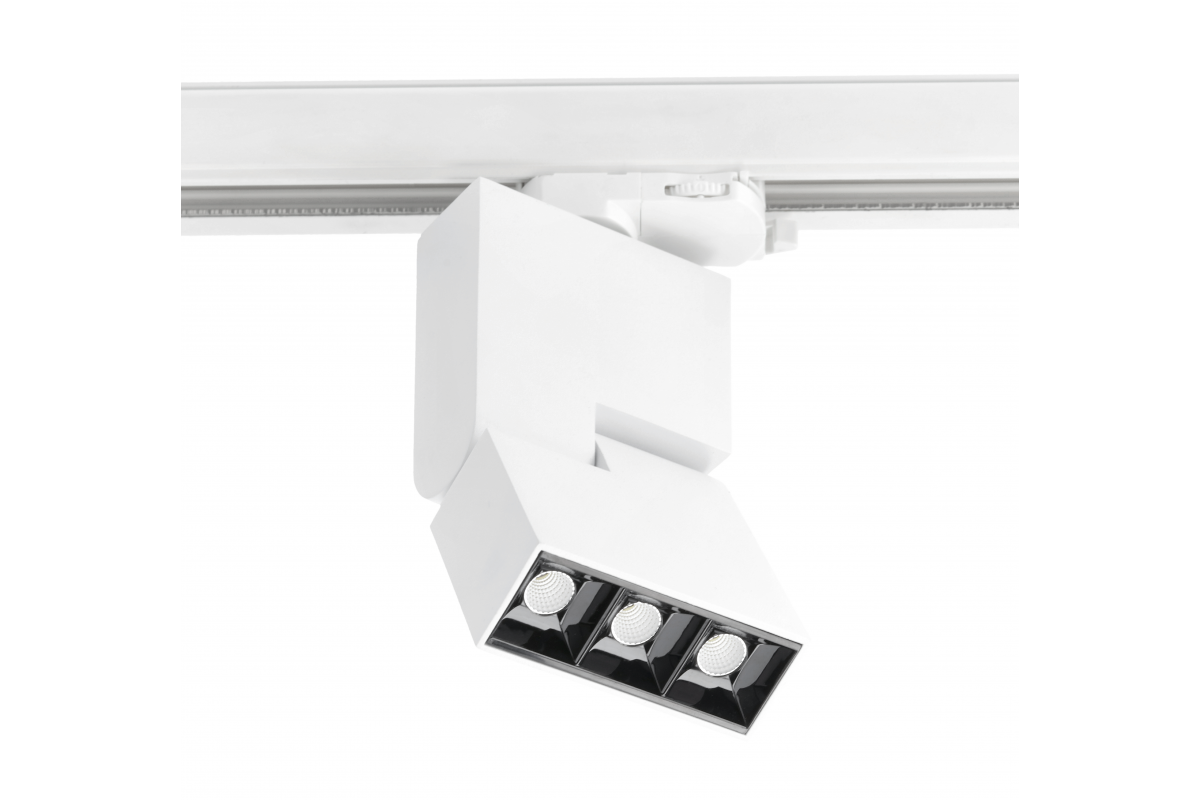 LED track luminaire SIERRA, 8 W, 720 lm, 4000K, AC220-240V, IP20, 48°, white