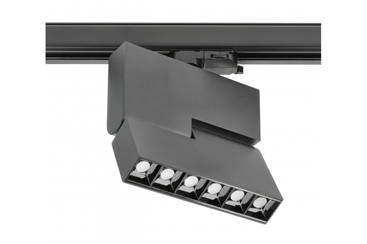 LED track luminaire SIERRA, 18 W, 1620 lm, 4000K, AC220-240V, IP20, 48°, black