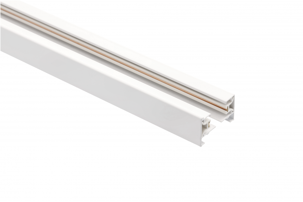 1-phase track, 2 m, white