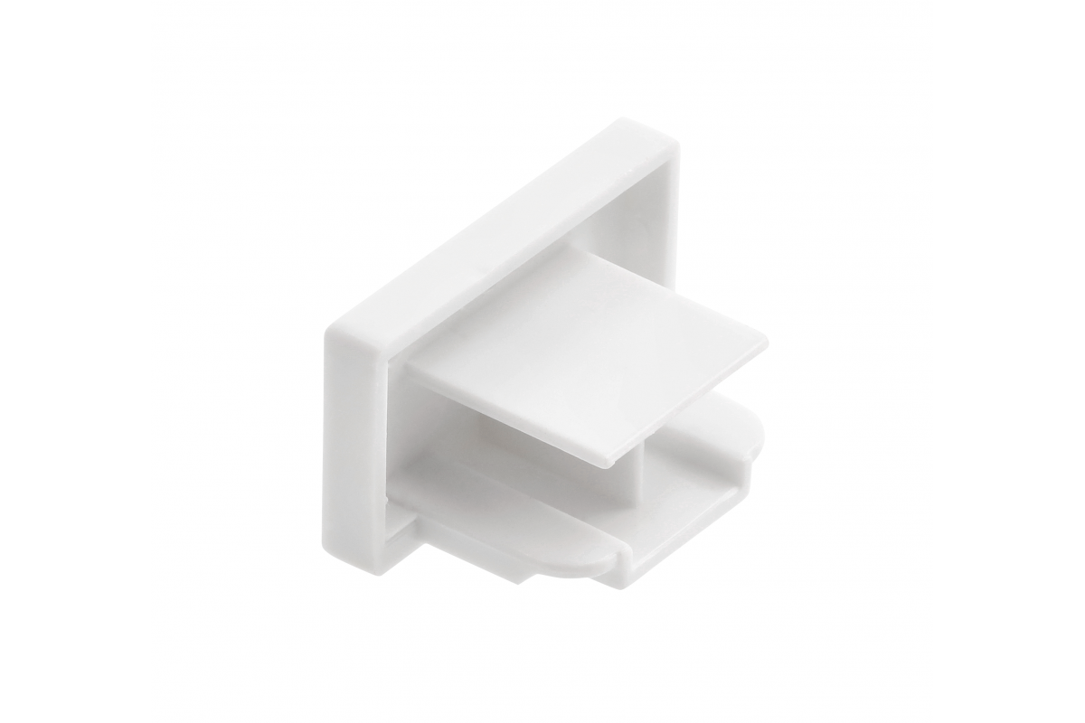 End cap for single-phase track, white