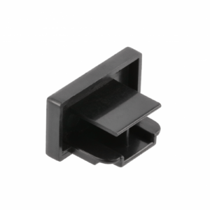 End cap for single-phase track, black