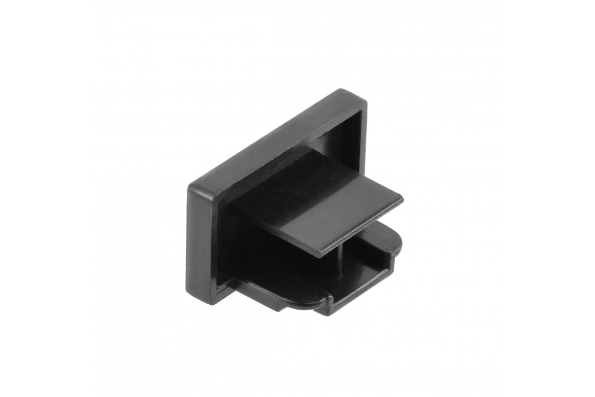 End cap for single-phase track, black
