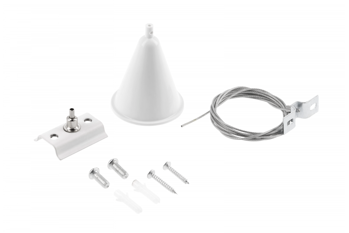 Suspension mounting kit for 1-phase system, white