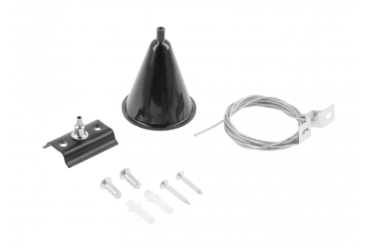 Suspension mounting kit for 1-phase system, black