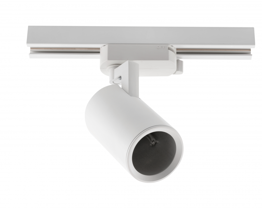 Track luminaire 1-phase ADO, GU10 Bulb, max. 20 W, AC220-240V, IP20, white