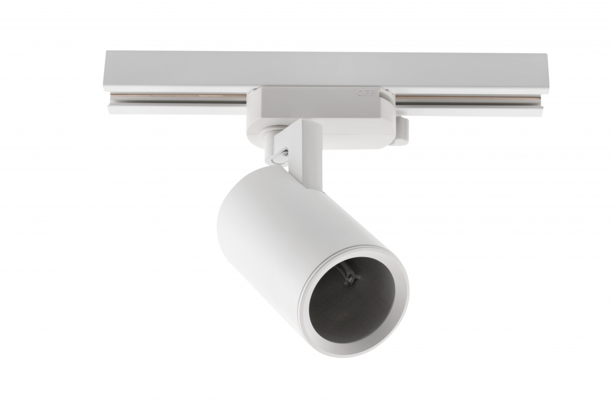 Track luminaire 1-phase ADO, GU10 Bulb, max. 20 W, AC220-240V, IP20, white