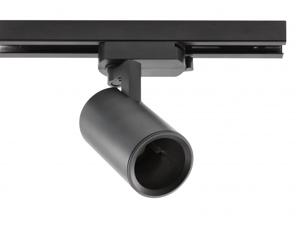 Track luminaire 1-phase ADO, GU10 Bulb, max. 20 W, AC220-240V, IP20, black