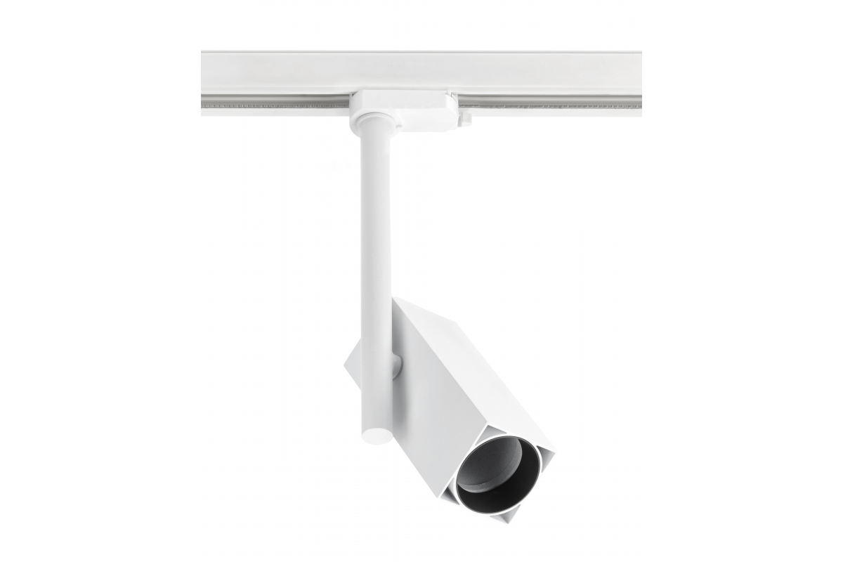 Track luminaire 1-phase GROSSO, GU10 Bulb, max. 20 W, AC220-240V, IP20, square, white