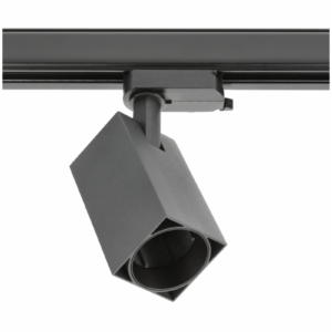 Track luminaire 1-phase LIMA, GU10 Bulb, max. 20 W, AC220-240V, IP20, square, black