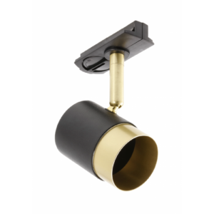 Track luminaire 1-phase ORIO, GU10 Bulb, max. 20 W, AC220-240V, IP20, round, black