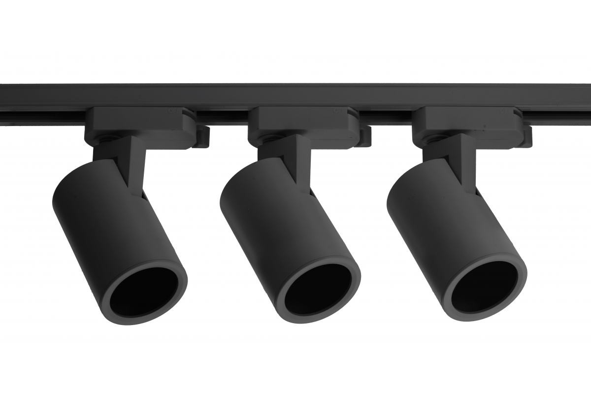 TRAX BIS single-phase set, 3*GU10 Bulbs, max. 3*20 W, track 1 m, black