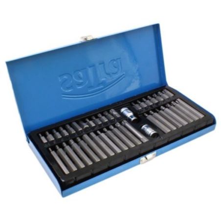 40pc Hex/ Star/ Spline Bit Set - 3/8” & 1/2” Dr