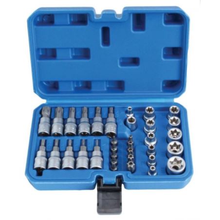 34pc Female Star/ Torx® Socket & Security Socket Bit Set