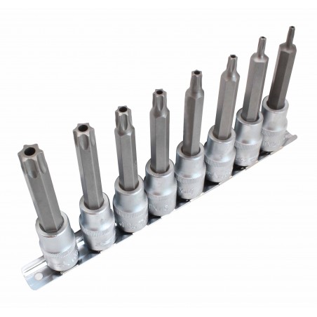 8pcs 1/2″ Torx Socket (w/ Tamper)