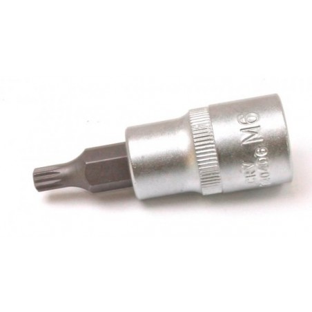 XZN bit socket made of high quality Cr-V steel and S2 steel intended for manual use.
