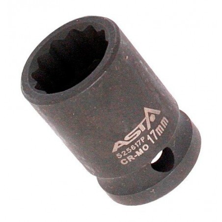 IMPACT SOCKET 12-KT 17MM 1/2 “