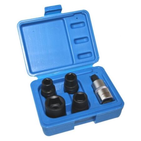 BRAKE CALIPER PENTAGON SOCKET & BIT SET 1/2” 5pc.