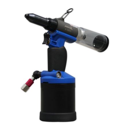 Riveter intended for blind rivets of aluminum and steel 2.4, 3.2, 4.0 and 4.8