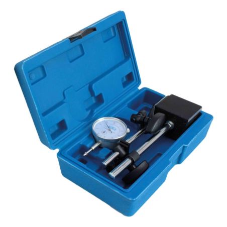 DIAL INDICATOR WITH DOUBLE POLE MAGNETIC BASE STATIVE