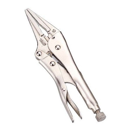 6” Locking Plier Long Nose With Wire Cutter