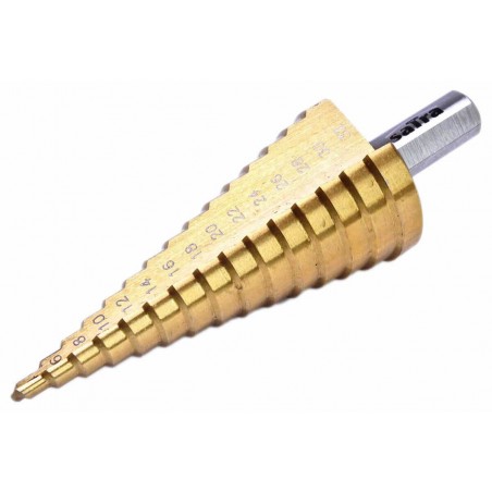 Step Spiral Groove Conical Cone Drill 4-32mm HSS Bit Set Cutter