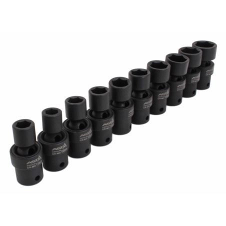 10PCS 3/8" DR. 6PT IMPACT UNIVERSAL JOINT SOCKET