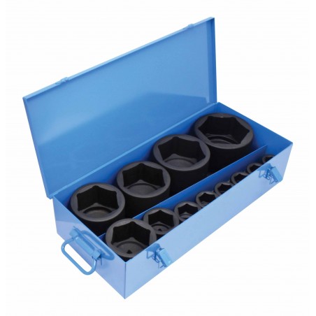 12PCS 1" DR. 6PT SHORT IMPACT SOCKET SET