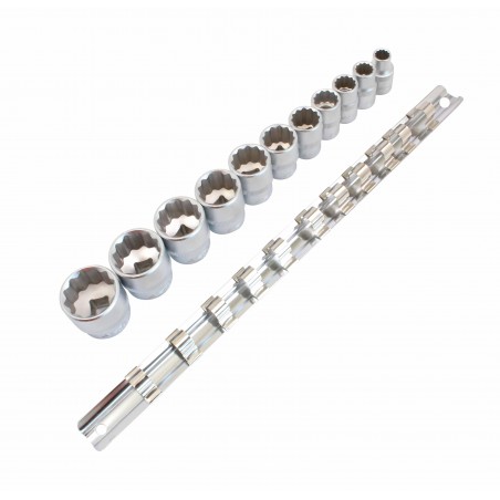11kpl 3/8'' dr imperial 12pt lyhyt hylsysarja