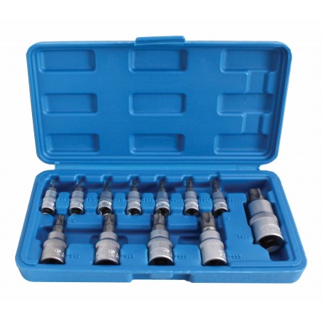 12PCS 5-POINT TAMPER-PROOF STAR BIT SOCKET SET