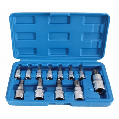 12PCS 5-POINT WITHOUT TAMPER STAR BIT SOCKET SET