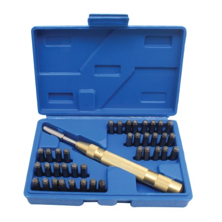 AUTOMATIC NUMBER/LETTER PUNCH SET - 38PCS