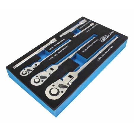 6pcs Flex Head Ratchet Wrench Set